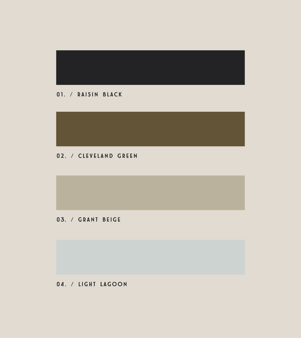 Palette de couleurs du projet Atelier Dorure.