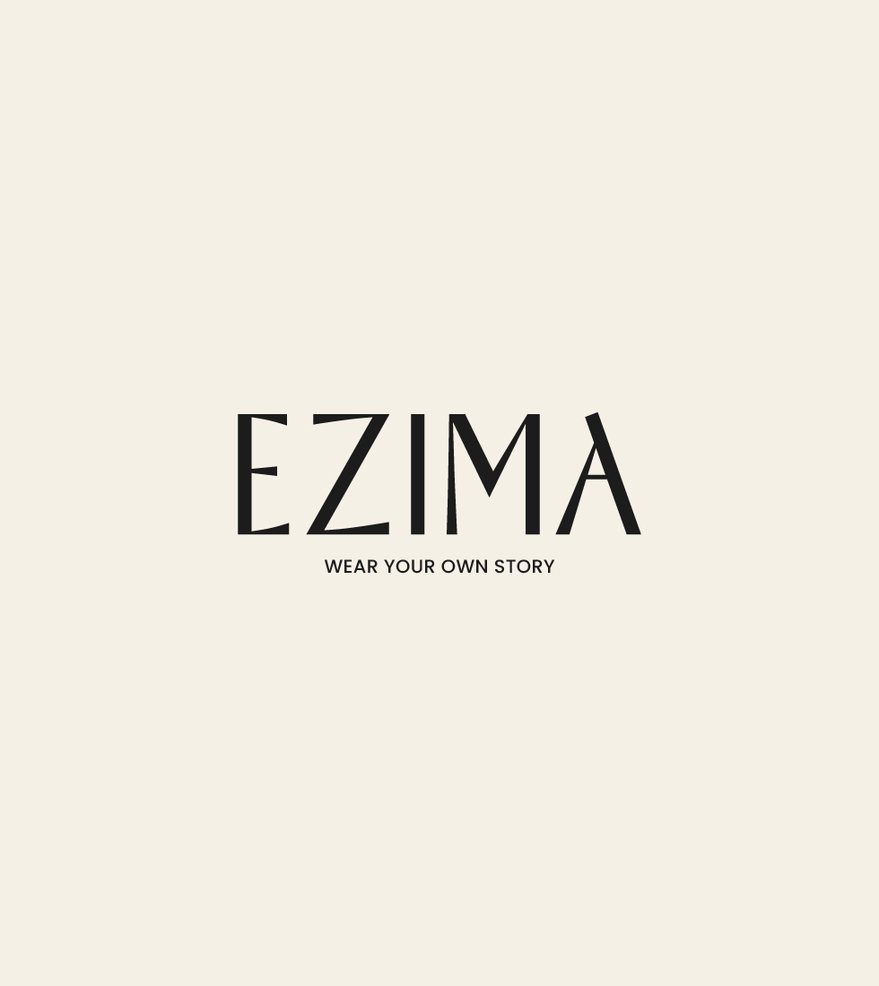 Logotype et sa baseline "Wear your own story" du projet Ezima Jewelry.
