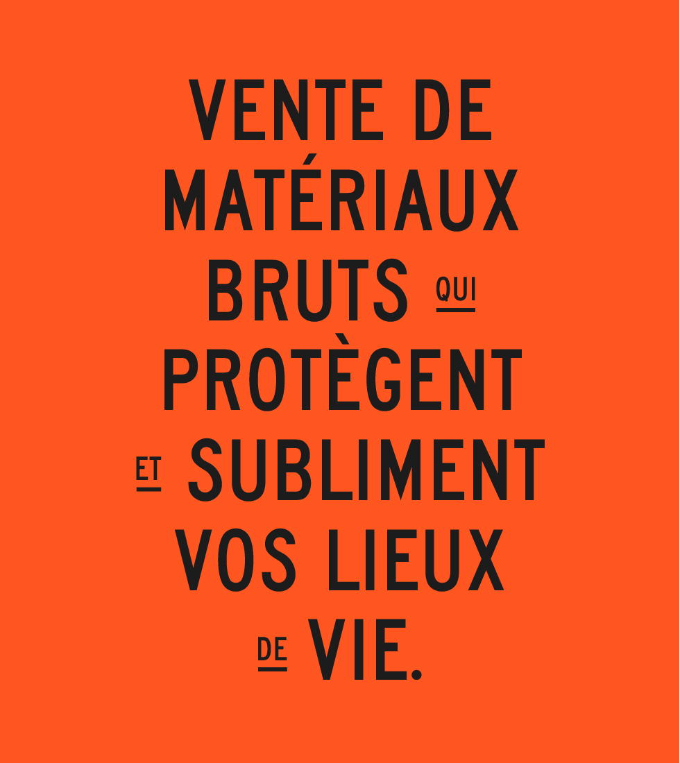 Visuelle créatif du projet Pierres et Briques, mettant en valeur sa force "Vente de matériaux bruts qui protègent et subliment vos lieux de vie".